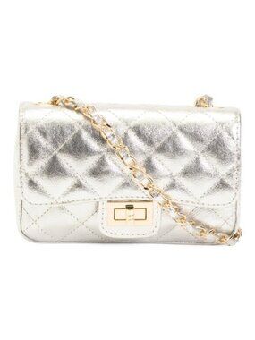 PERSAMAN NEW YORK Made In Italy Leather Quilted Crossbody